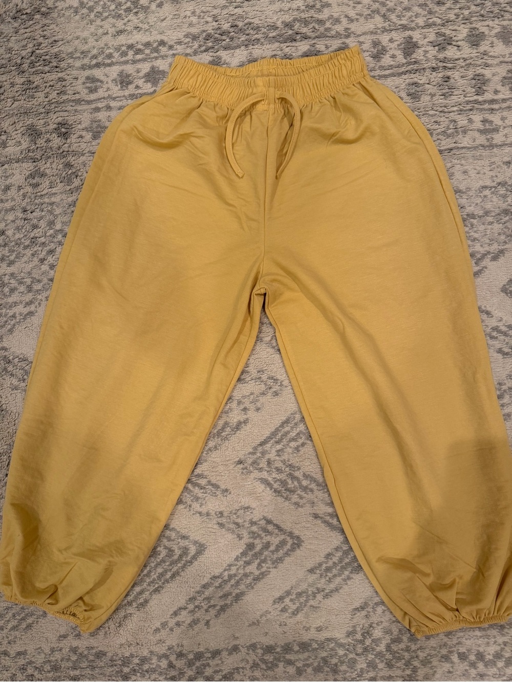 Zara Kids Mustard Yellow Drawstring Jogger Pants NWOT
